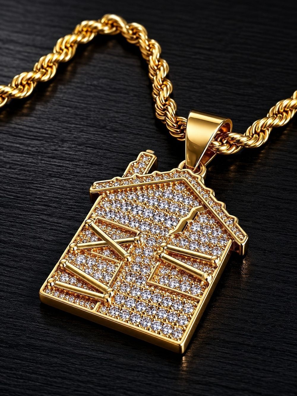 Small Gold TrapHouse Necklace